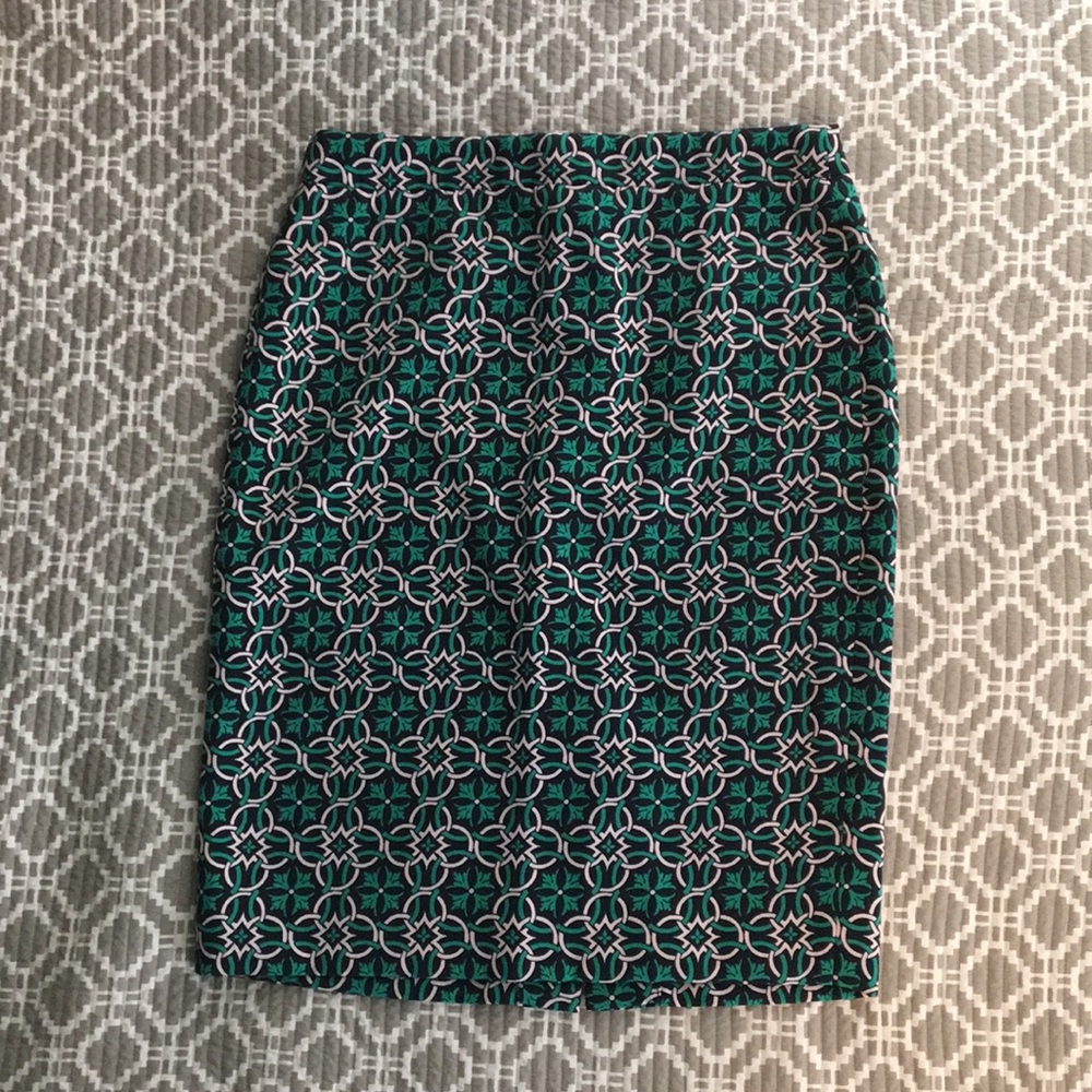 SZ 4 J Crew patterned pencil skirt